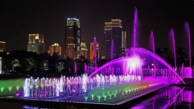 福建厦门白鹭洲广场灯光音乐喷泉